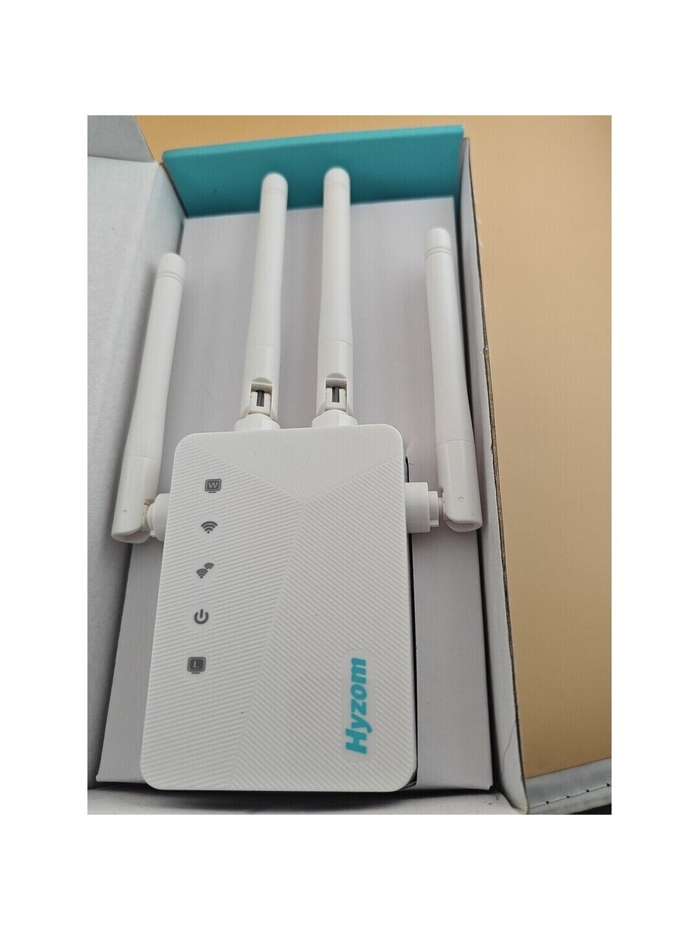 Hyzom WiFi Repeater Wi-Fi 4 Range Extender 2.4GHz 300 Mbps Wireless White - Picture 3 of 3